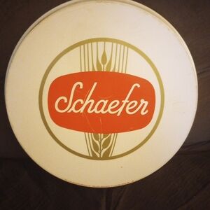 SCHAEFER BEER WHITE SERVING TRAY! (13 INCHES ROUND)